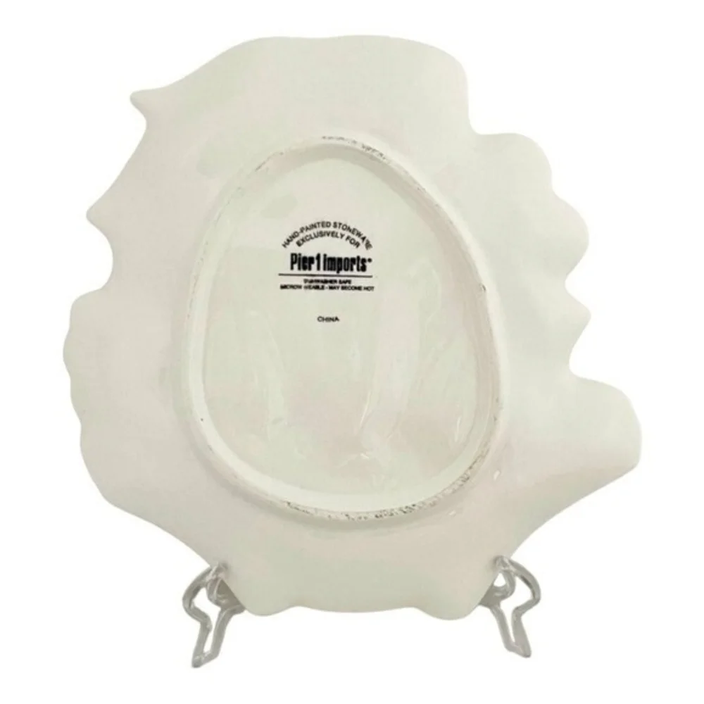 Pier 1 Imports Easter Bunny Rabbit Plate Tulip Design 8.75